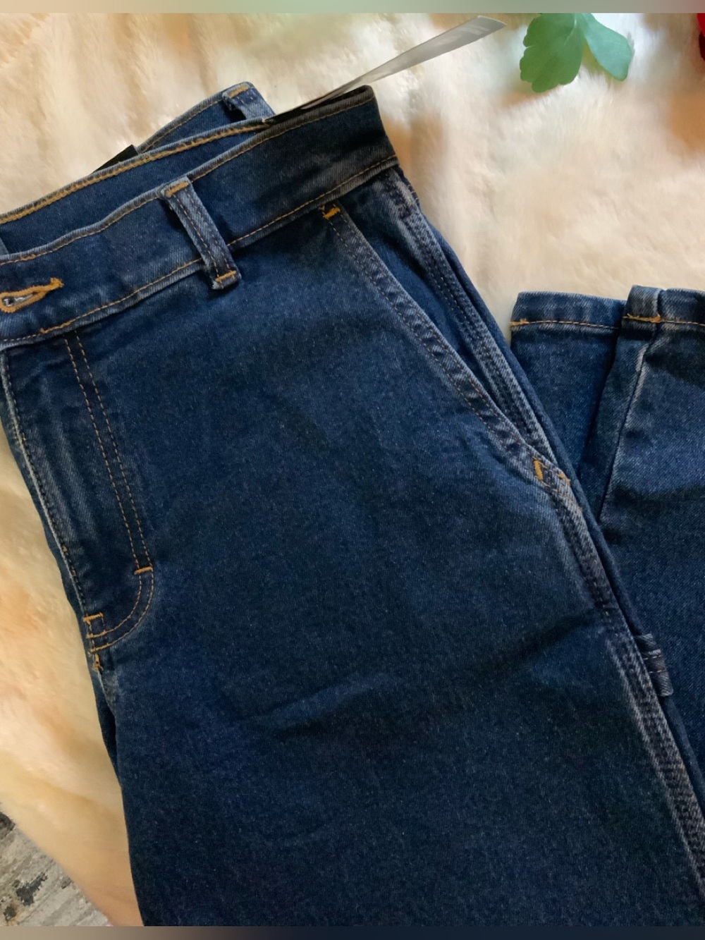 Dickies Dark Blue Denim Jeans with painter pants Stitching